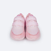 Tênis de Led Infantil Pampili SPK 35 Glitter Rosa - frente do tênis de glitter