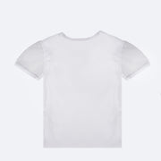 Camiseta Infantil Pampili Laço em Strass Branca - costas da camiseta