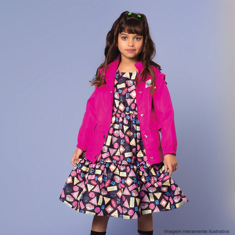 Vestido Infantil Bambollina Estampa Road Trip Colorido - vestido de camadas colorido