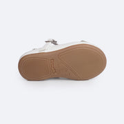 Sapato Infantil Pampili Mini Angel Laço de Strass Branco - solado antiderrapante