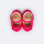Sapato de Bebê Pampili Nina Momentos Especiais Laço Strass Pink - Ganhe Faixa de Cabelo - parte superior do calçado confortável