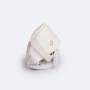 Sapato de Bebê Pampili Nina Laço Glitter Strass Branco - sapato flexível para bebê