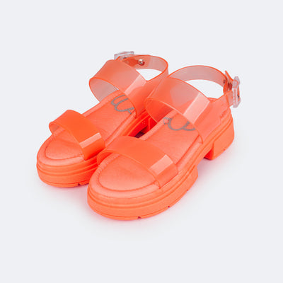 Sandália Feminina Tweenie Maya Glee Tiras Laranja - sandalia de plastico laranja