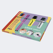 Caneta Stabilo Kit Clássicos 7 Itens Colorida - canetas coloridas