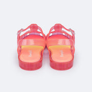 Sandália de Led Infantil Pampili Glee Valen Transparente Rosa - sandália transparente de plástico