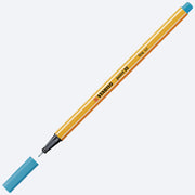 Caneta Stabilo Point 88 Azul Neon - caneta aberta