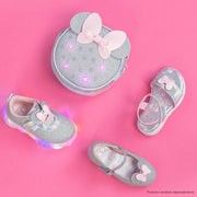 Sapatilha Infantil Pampili Prata Minnie Mouse © DISNEY - coleção mini completa