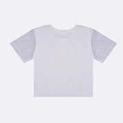 Camiseta Infantil Pampili Tule e Strass Branca - costas da camiseta em algodão com manga de tule