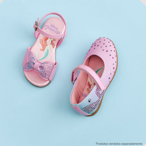 Sapatilha Infantil Pampili Bailarina Princesa Ariel Degradê Rosa - coleção calçado infantil feminino
