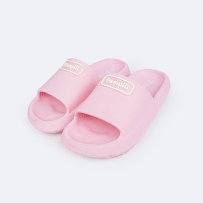 Chinelo Slide Infantil Pampili Mini Puff Rosa