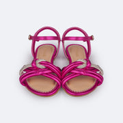 Sandália Infantil Pampili Cherrie Strass Comfy Pink - sandália de festa pink