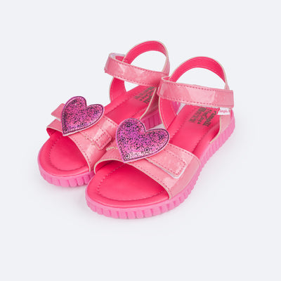 Sandália Papete Infantil Pampili Candy Game Pink 