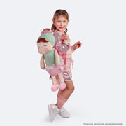 Mochila Infantil Metoo Doll Angela Lai Ballet Rosa e Verde - 48 cm - menina usando a mochila