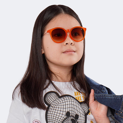 Óculos de Sol Infantil KidSplash! Proteção UV Redondo Âmbar - óculos na menina
