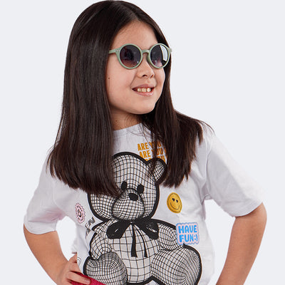 Óculos de Sol Infantil KidSplash! Eco Light Proteção UV Verde - óculos na menina