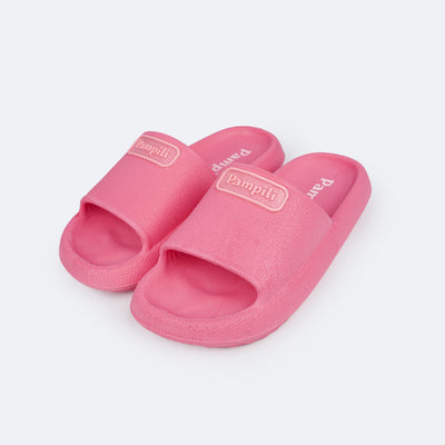 Chinelo Slide Infantil Pampili Mini Puff Pink - chinelo nuvem