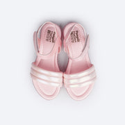 Sandália Papete Infantil Pampili Candy Matelassê Rosê Holográfica - superior da papete feminina confortável