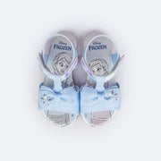 Sandália Infantil Feminina Pampili Laço Azul Ice Frozen © DISNEY - superior da sandália