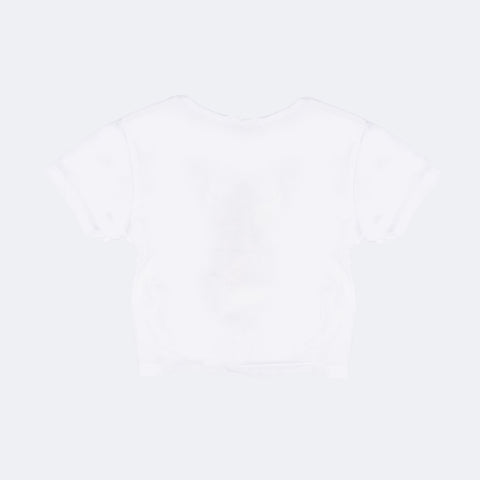 T-Shirt Infantil Pampili Flowers Nó Branca - camiseta branca