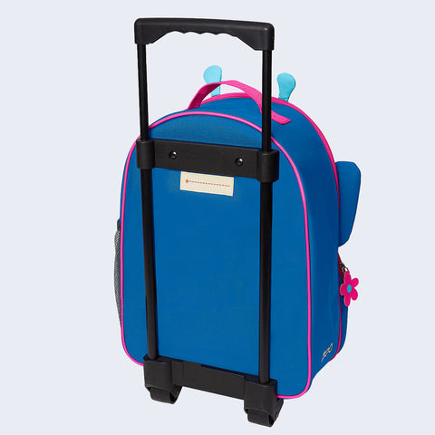 Mochila de Rodinha Escolar Zoo Borboleta Skip Hop Rosa e Azul - traseira da mochila escolar de rodinha