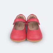 Sapato Infantil Feminino Pampili Mini Cris Pink - frente do sapato com velcro