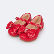 Sapato Infantil Pampili Mini Angel Strass Vermelho Peper Verniz - sapato infantil feminino