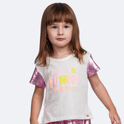 Camiseta Infantil Pampili Funny Summer Branca - frente da camiseta