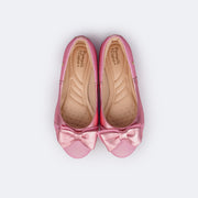 Sapatilha Infantil Pampili Super Fofura Laço Duplo Glitter Rosa Claro - sapato infantil feminino
