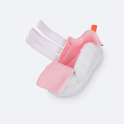 Tênis Infantil Pampili Yumi Velcro Triplo Branco e Colorido - abertura do tênis calce fácil