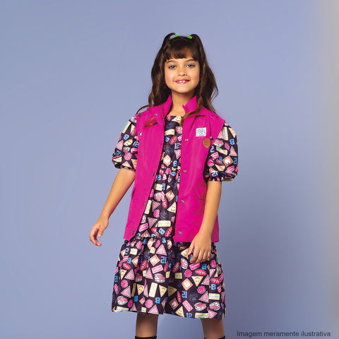 Vestido Infantil Bambollina Estampa Road Trip Colorido - vestido descolado infantil
