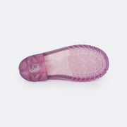 Bota Galocha de Led Infantil Pampili Lulu Glee Transparente Degrade Roxo - bota de plástico com luz