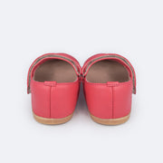 Sapato Infantil Feminino Pampili Mini Cris Pink - traseira do sapato de couro