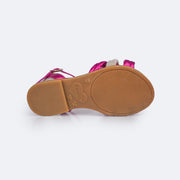 Sandália Infantil Pampili Cherrie Strass Comfy Pink - solado da sandália antiderrapante