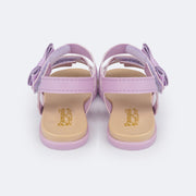 Sandália Papete Infantil Mini Fly Glitter Brilho Lilac - traseira da papete lilás