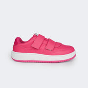 Tênis Escolar Infantil Pampili Slim Joy Velcro Pink - lateral do tênis calce fácil