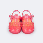 Sandália de Led Infantil Pampili Mini Glee Valen Transparente Rosa - sandália de led para bebê