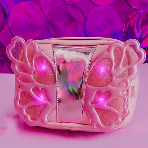 Bolsa de Led Infantil Pampili Butterfly Rosa Glacê