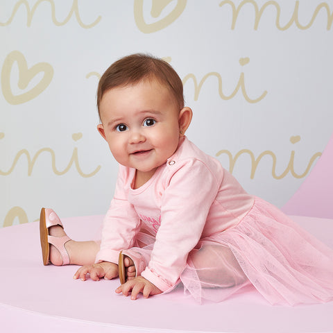Sandália de Bebê Pampili Nana Corações de Glitter Rosa Glacê - sandalia na menina
