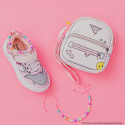 Tênis Pampili XP 24 Toda Menina é uma Artista Empreendedora Colorido - Vem com kit pulseira para customizar! - tênis e bolsa combinando