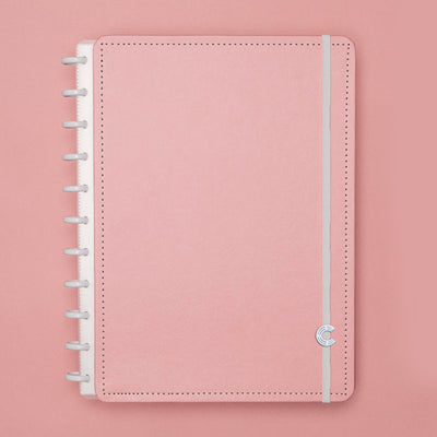 Caderno Inteligente Grande Rose Pastel - frente do caderno