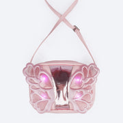 Bolsa de Led Infantil Pampili Butterfly Rosa Glacê - frente da bolsa de led