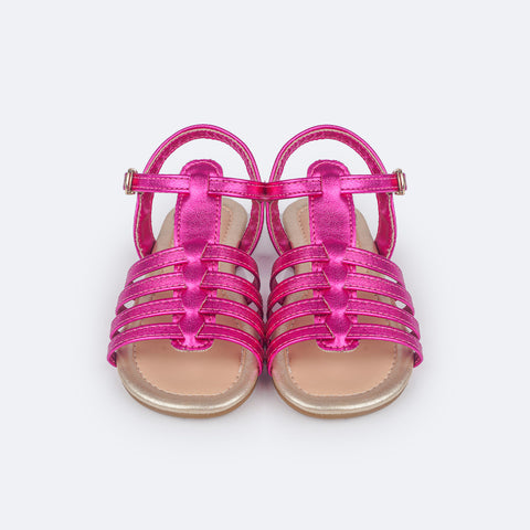 Sandália Infantil Primeiros Passos Pampili Mili Tiras Pink - sandália de bebê