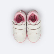 Tênis Infantil Feminino Pampili Pom Pom Velcro Branco - superior do tênis confortável para bebê