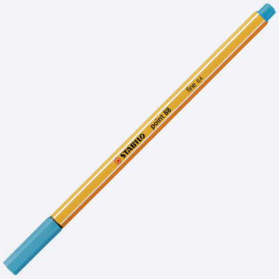 Caneta Stabilo Point 88 Azul Neon - frente da caneta