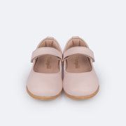 Sapato Infantil Feminino Pampili Mini Cris Rosa - frente do sapato com velcro