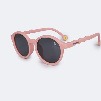 Óculos de Sol Infantil Flexível KidSplash! Proteção UV Redondo Rosa Claro - oculos de sol infantil