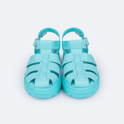 Sandália Feminina Tweenie #Rocky Tratorada Azul - frente da sandália azul