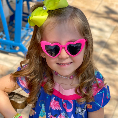 Óculos de Sol Infantil Flexível KidSplash! Proteção UV Coração Pink - óculos infantil flexível