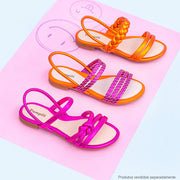 Sandália Infantil Pampili Iris Tiras Comfy e Nó Pink - opções de cores
