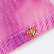 Camiseta Infantil Feminina Pampili Estampa Be Joy Tule Degradê e Rosa  - pingente de coração dourado 